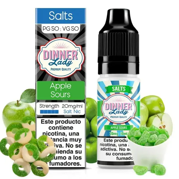 Dinner Lady Salt Apple Sours 10ml 20mg