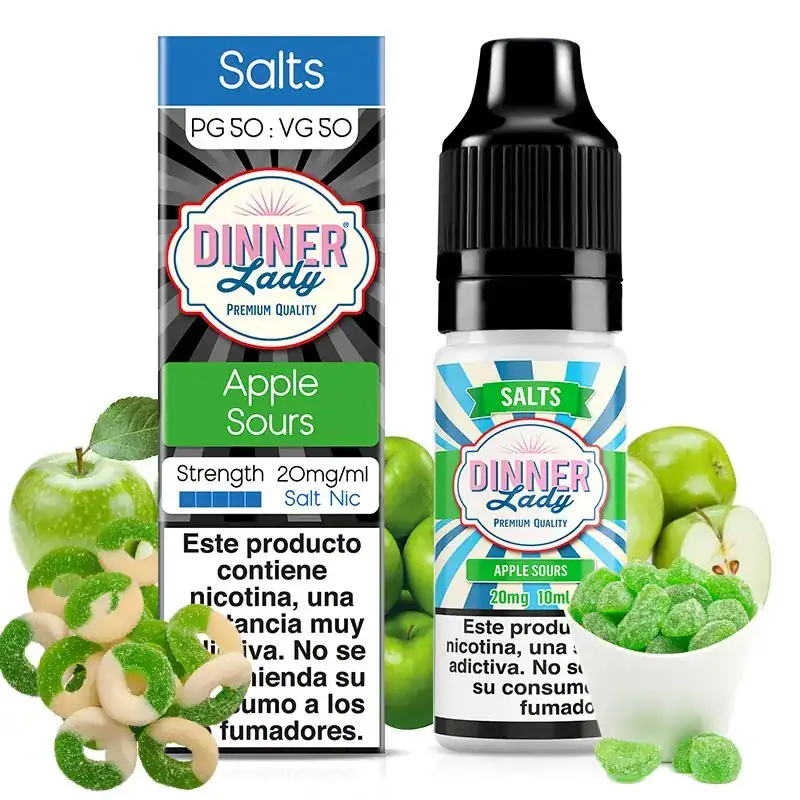 Dinner Lady Salt Apple Sours 10ml 20mg