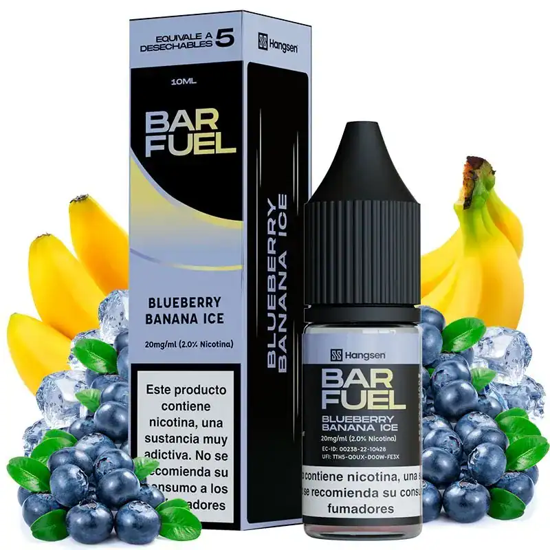 Sales de Nicotina Hangsen Bar Fuel Blueberry Banana Ice 10ml 20mg