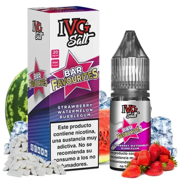 IVG Salts Strawberry Watermelon Bubblegum 10ml