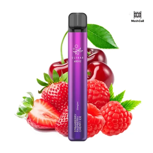 Elfbar 600 V2 Strawberry Raspberry Cherry Ice 20mg