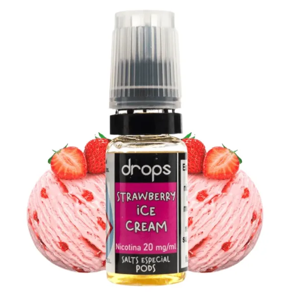 Drops Salt Strawberry Ice Cream 10ml