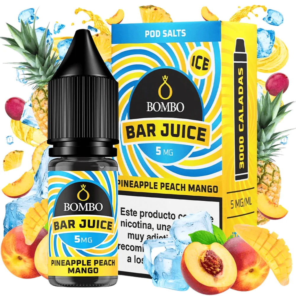 Bombo Salts Bar Juice Pineapple Peach Mango Ice 10ml