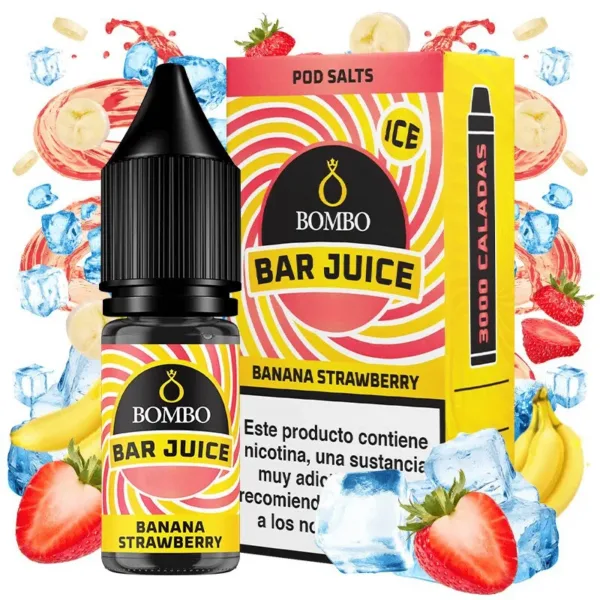 Bombo Salts Bar Juice Banana Strawberry Ice