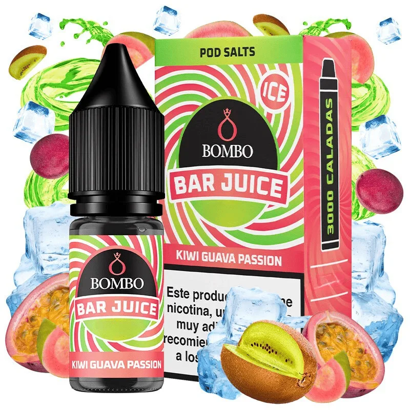 Bombo Salts Bar Juice Kiwi Guava Passion Ice 10ml