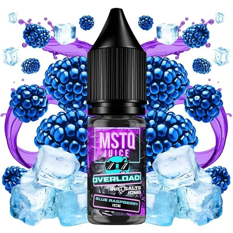 MSTQ Juice Overload Salts Blue Raspberry Ice 10ml