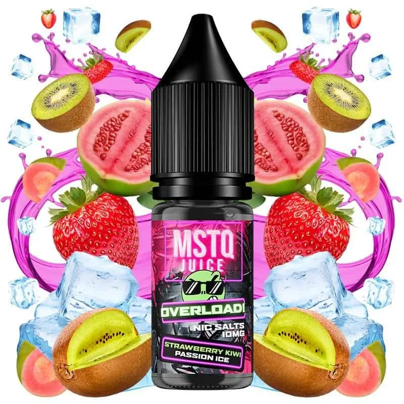 MSTQ Juice Overload Salts Strawberry Kiwi Passion Ice 10ml