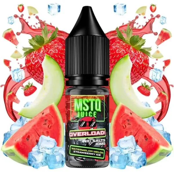 MSTQ Juice Overload Salts Watermelon Melon Strawberry Ice 10ml