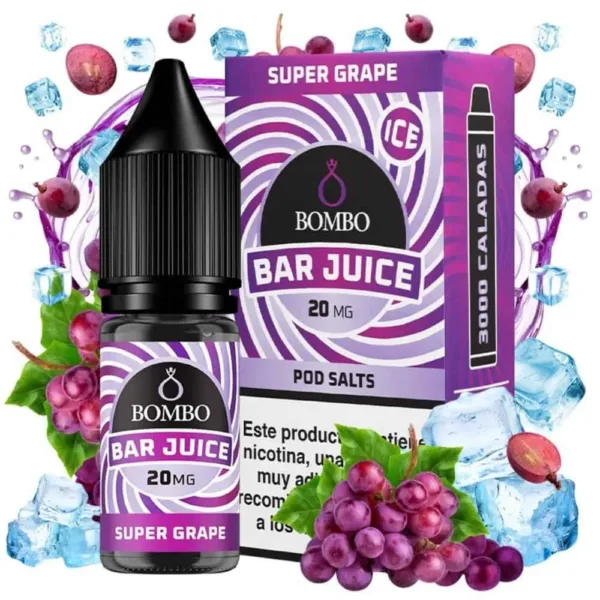 Bombo Salts Bar Juice Super Grape Ice 10ml