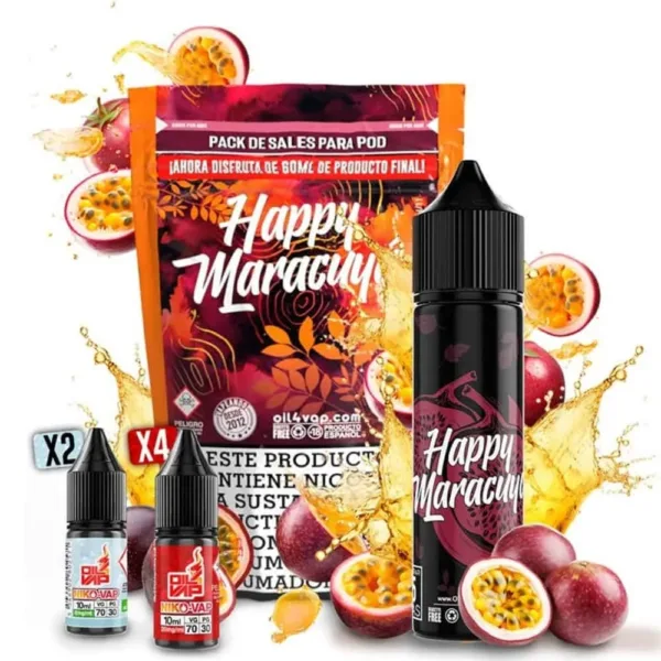 Pack Oil4Vap Sales Happy Maracuyá 60ml