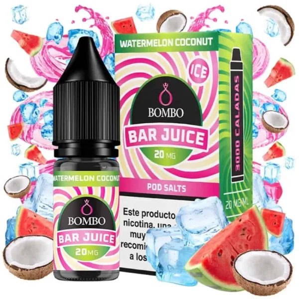 Bombo Salts Bar Juice Watermelon Coconut Ice 10ml