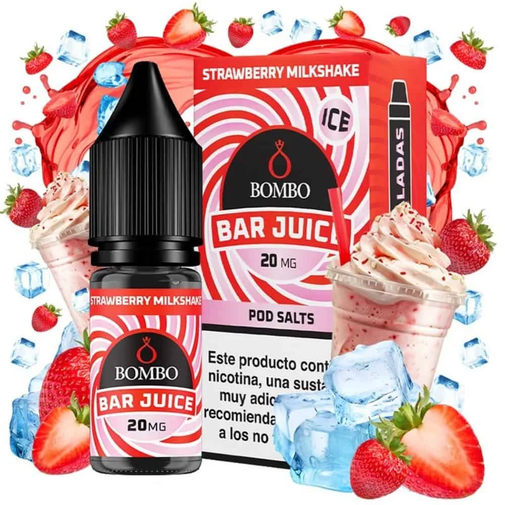 Bombo Salts Bar Juice Strawberry Milkshake Ice 10ml