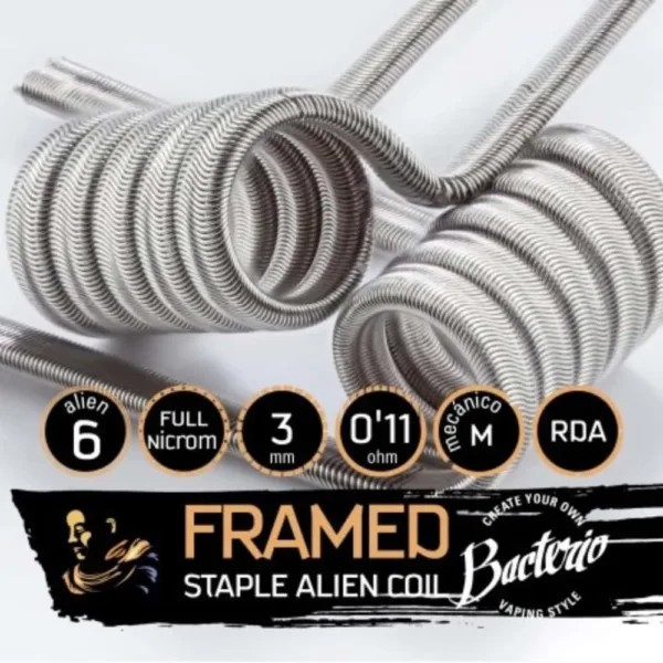 Bacterio Coils Framed Staple Alien 0.11ohm (Pack 2)