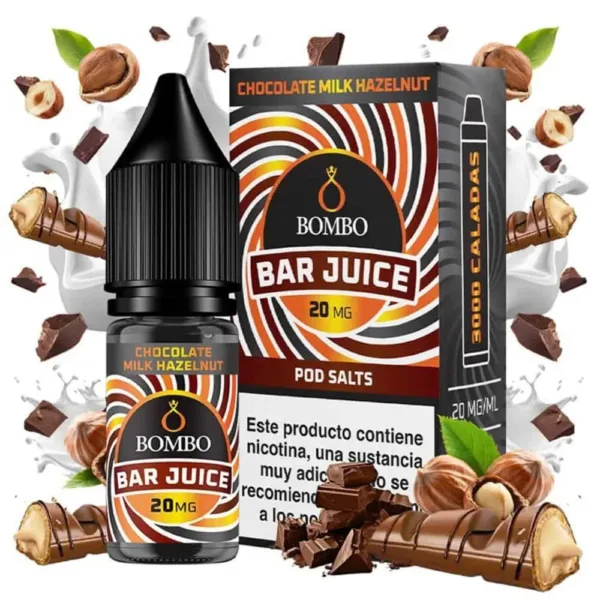 Bombo Salts Bar Juice Chocolate Milk Halzenut 10ml