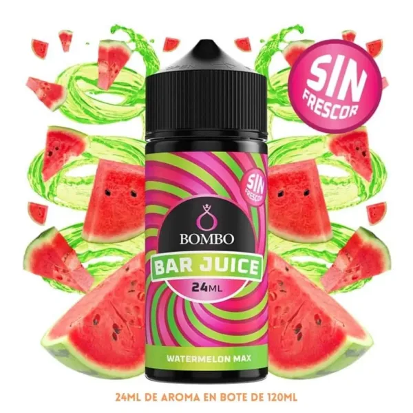 Aroma Bombo Bar Juice Watermelon Max Sin Frescor 24ml