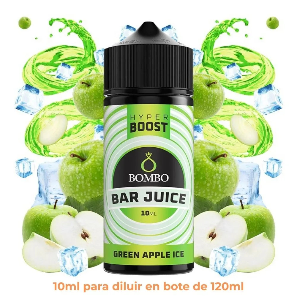 Aroma Bombo Hyper Boost Green Apple Ice Longfill