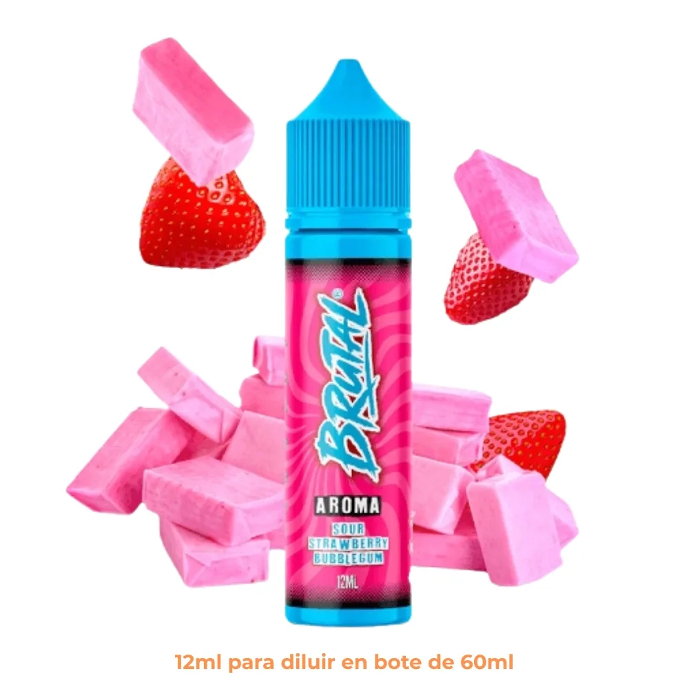 Aroma Just Juice Brutal Sour Strawberry Bubblegum Longfill 12ml