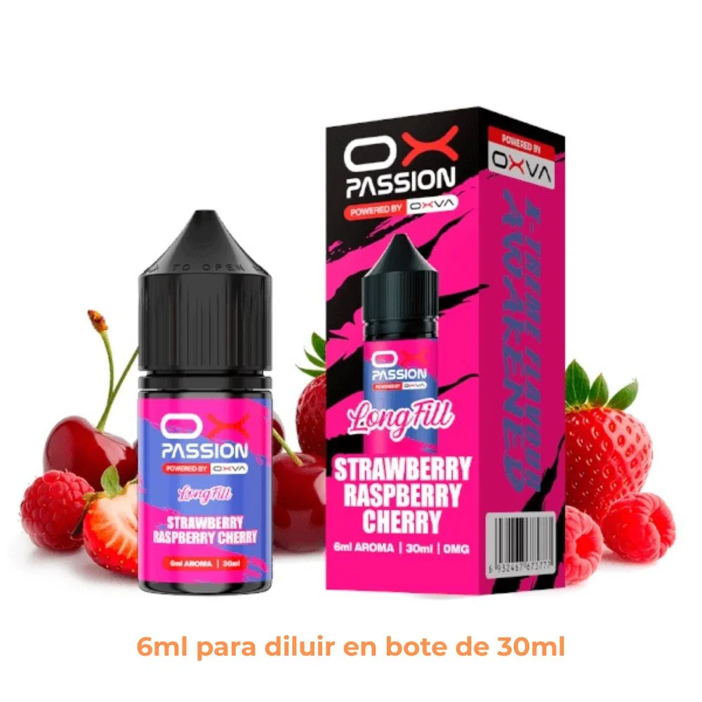 Ox Passion Strawberry Raspberry Cherry Longfill 6ml